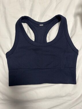 Danskin Navy Ribbed Racerback Sports Bralette